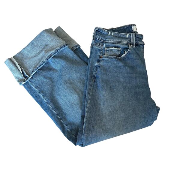 Paige Cuff Wide Leg Jeans Denim SIZE 31 Sasha Baggy Boyfriend High Rise $259 - Picture 8 of 14